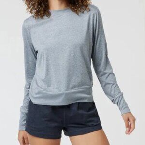 Vuori Daydream Long Sleeve Performance Crewneck in Mallorca Heather, Size Medium